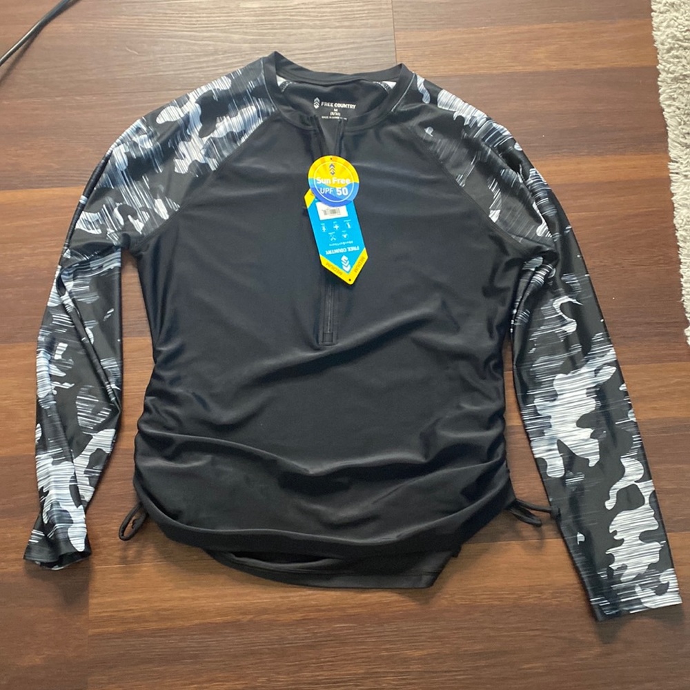 Free country, Girls, M, black, swim shirt, NWT